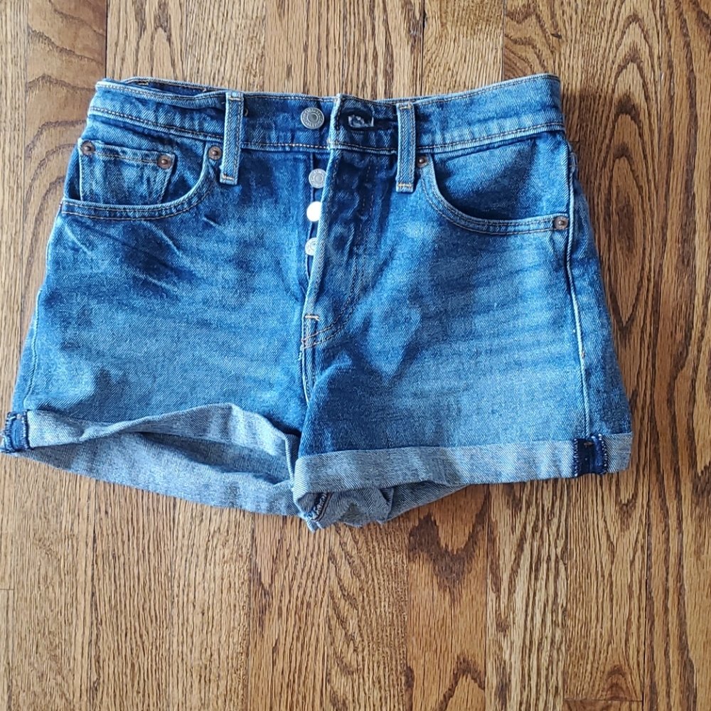 Womens Button Fly Levi's Jean Shorts